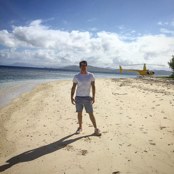 Jalil Lespert en vacances en Martinique avec Sonia Rolland. Juillet 2015.
