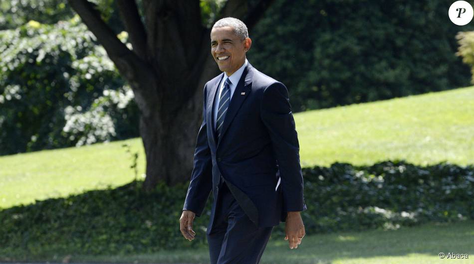 Barack Obama à la Maison Blanche le 14 juillet 2015 - Purepeople