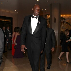 Lamar Odom - Personnalites apres la post party InStyle And Warner Bros a l'occasion des Golden Globe Awards 2014, au Beverly Hilton Hotel a Beverly Hills, le 12 janvier 2014. 