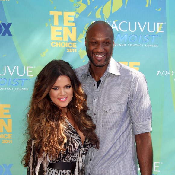 Khloe Kardashian et Lamar Odom à la cérémonie des Teen Choice Awards, à Universal City, le 7 aout 2011 