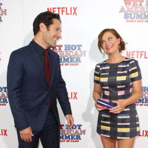 Paul Rudd et Amy Poehler à la première de "Wet Hot American Summer: First Day of Camp", la nouvelle série Netflix, à New York le 22 juillet 2015.