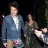 Katy Perry et John Mayer sont alles diner au restaurant "Osteria Mozza" a Hollywood. Le 4 janvier 2013 