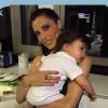 Pilar Rubio, la chérie de Sergio Ramos, avec leur fils Sergio (1 an) - juillet 2015