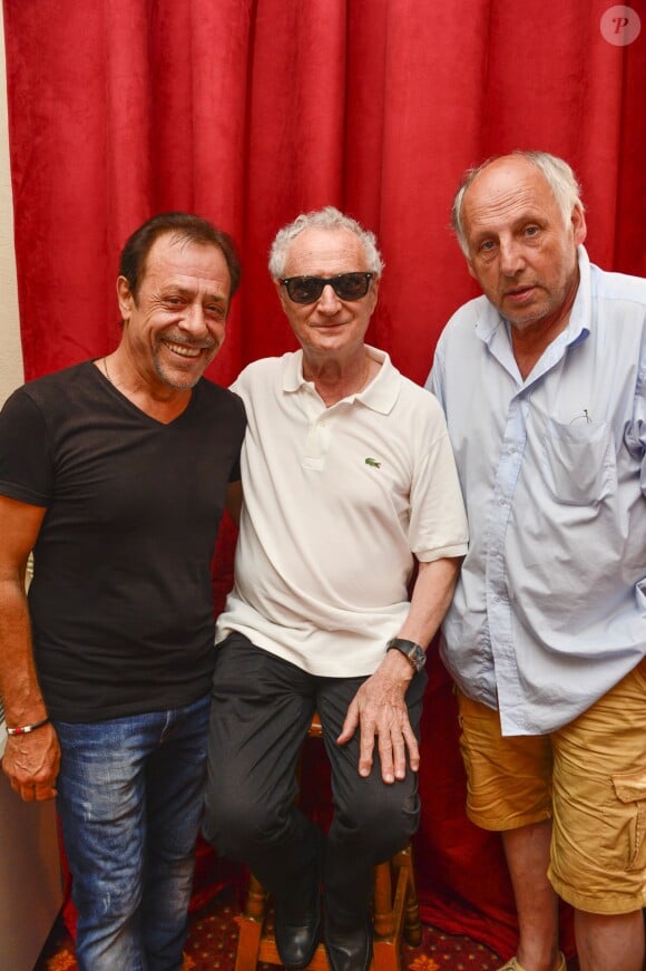 Exclusif - Daniel Prévost, Antoine Coesens, Roger Knobelspiess, lors du Festi'Vittel 2015 (Cure de Théâtre) à Vittel le 20 juillet 2015.