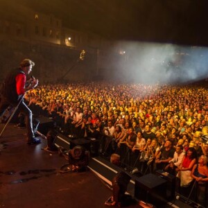 Exclusif - Johnny Hallyday en concert aux Francofolies à La Rochelle le 14 juillet 2015.