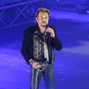 Exclusif - Johnny Hallyday en concert aux Francofolies à La Rochelle le 14 juillet 2015.