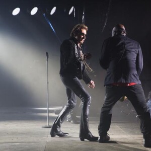 Exclusif - Johnny Hallyday en concert au Big Festival à Biarritz le 17 juillet 2015.