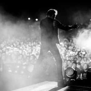 Exclusif - Johnny Hallyday en concert au Big Festival à Biarritz le 17 juillet 2015.