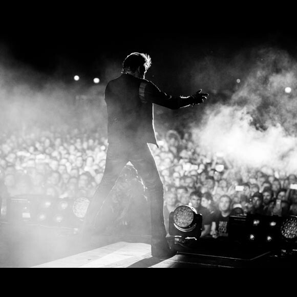 Exclusif - Johnny Hallyday en concert au Big Festival à Biarritz le 17 juillet 2015.