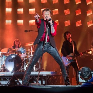 Exclusif - Johnny Hallyday en concert au Big Festival à Biarritz le 17 juillet 2015.