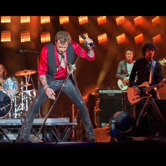 Exclusif - Johnny Hallyday en concert au Big Festival à Biarritz le 17 juillet 2015.