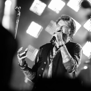 Exclusif - Johnny Hallyday en concert au Big Festival à Biarritz le 17 juillet 2015.