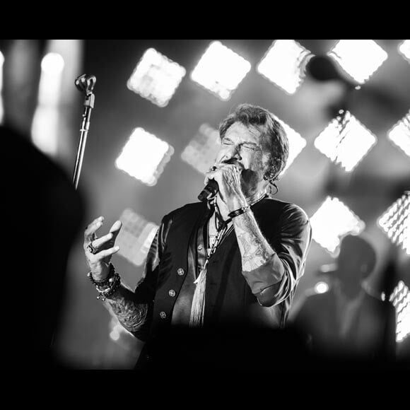 Exclusif - Johnny Hallyday en concert au Big Festival à Biarritz le 17 juillet 2015.