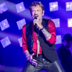 Exclusif - Johnny Hallyday en concert au Big Festival à Biarritz le 17 juillet 2015.