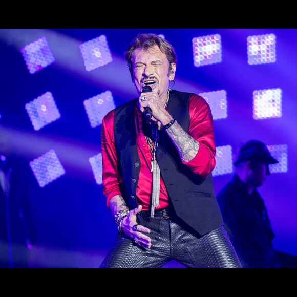Exclusif - Johnny Hallyday en concert au Big Festival à Biarritz le 17 juillet 2015.
