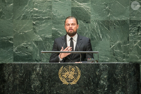 Leonardo DiCaprio - Conférence sur le changement climatique à l'ONU, New York le 23 septembre 2014. 