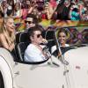 Simon Cowell, Rita Ora, Cheryl Fernandez-Versini (Cheryl Cole) et Nick Grimshaw - Les membres du jury de l'émission "X-factor" à leur arrivée aux auditions à Londres. Le 19 juillet 2015