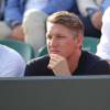 Bastian Schweinsteiger soutient sa chérie Ana Ivanovic à Wimbledon le 1er juillet 2015. 