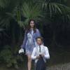 Lana Del Rey et son compagnon Francesco Carrozini - Arrivées au mariage religieux de Pierre Casiraghi et Beatrice Borromeo sur les Iles Borromées, sur le Lac Majeur, le 1er août 2015.