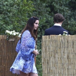 Lana Del Rey au mariage religieux de Pierre Casiraghi et Beatrice Borromeo sur les Iles Borromées, sur le Lac Majeur, le 1er août 2015.