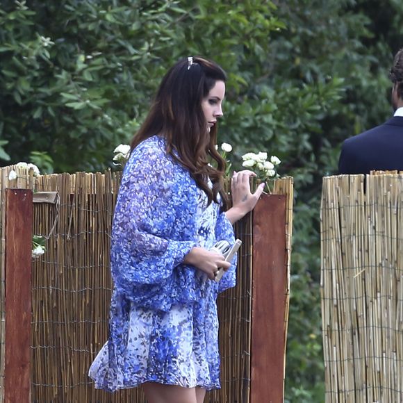 Lana Del Rey au mariage religieux de Pierre Casiraghi et Beatrice Borromeo sur les Iles Borromées, sur le Lac Majeur, le 1er août 2015.