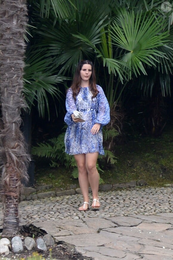Lana Del Rey au mariage religieux de Pierre Casiraghi et Beatrice Borromeo sur les Iles Borromées, sur le Lac Majeur, le 1er août 2015.