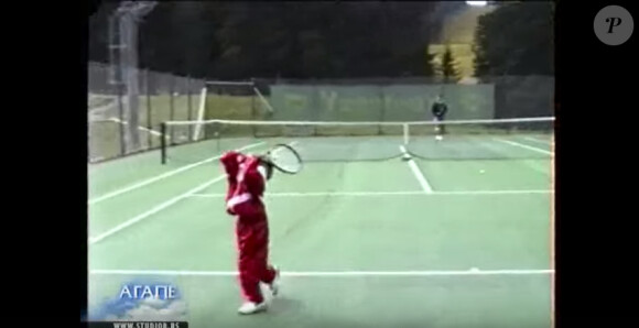 Novak Djokovic, désespéré après un mauvais coup à l'âge de 6 ans et demi
