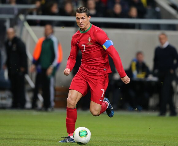 Cristiano Ronaldo lors du match Portugal-Suède. Novembre 2013.