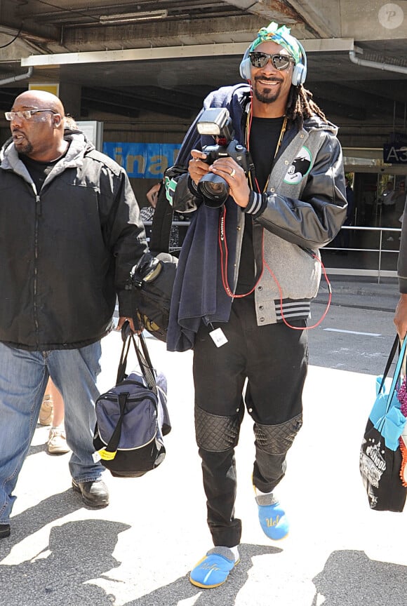 Snoop Dogg (Snoop Lion) - People à l'arrivée à l'aéroport de Nice pour le festival de Cannes. Le 18 mai 2015  