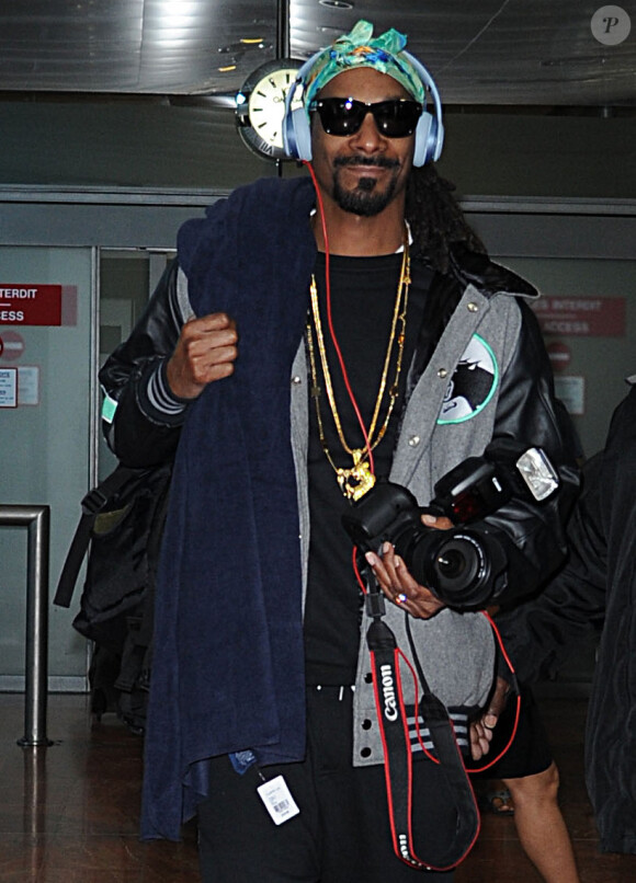 Snoop Dogg (Snoop Lion) - People à l'arrivée à l'aéroport de Nice pour le festival de Cannes. Le 18 mai 2015  