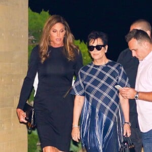 Caitlyn et Kris Jenner au restaurant Nobu pour les 18 ans de Kylie Jenner en famille, Malibu, Los Angeles, le 7 aout 2015