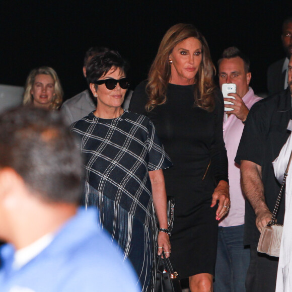 Caitlyn et Kris Jenner au restaurant Nobu pour les 18 ans de Kylie Jenner en famille, Malibu, Los Angeles, le 7 aout 2015