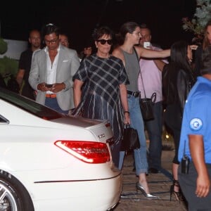 Kendall et Kris Jenner au restaurant Nobu pour les 18 ans de Kylie Jenner en famille, Malibu, Los Angeles, le 7 aout 2015