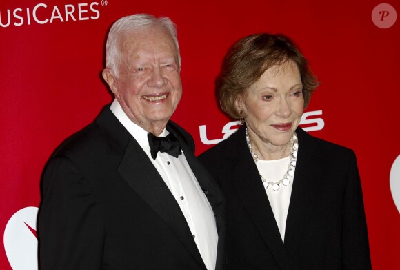 Jimmy Carter et sa femme Rosalynn Carter - 25e anniversaire MusiCares 2015 Person Of The Year Gala en l'honneur de Bob Dylan le 6 février 2015 à Los Angeles