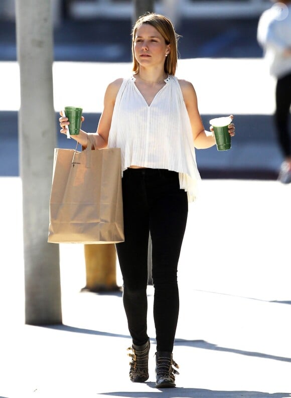 Exclusif - Sophia Bush fait du shopping avec son petit ami Jesse Soffer à West Hollywood, le 23 janvier 2015  
