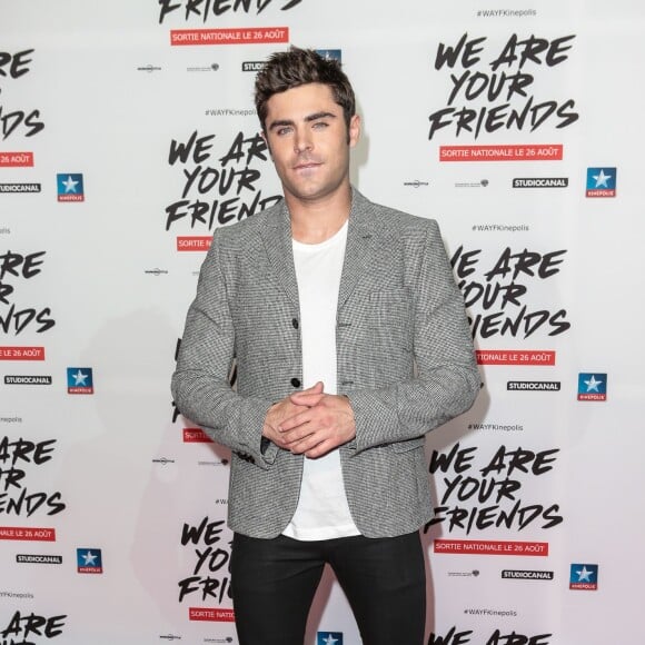 Zac Efron - Avant-première du film "We Are Your Friends" au Kinepolis de Lomme (Lille), le 12 août 2015.