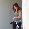 Jessica Biel sort un cours de gym à West Hollywood, Los Angeles, le 13 août 2015. La star affiche un corps déjà athlétique, quatre mois après la naissance de son garçon.