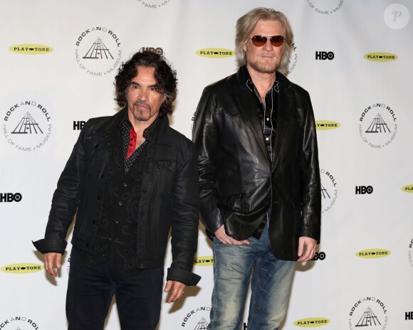 Daryl Hall et John Oats du groupe Hall and Oats lors de la 29eme édition du Rock and Roll Hall of Fame à New York le 10 avril 2014