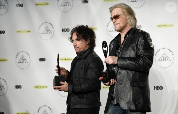 Daryl Hall et John Oats du groupe Hall and Oats lors de la 29eme édition du Rock and Roll Hall of Fame à New York le 10 avril 2014