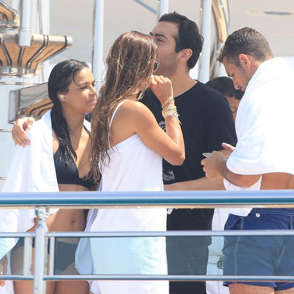Exclusif - Michelle Rodriguez en vacances avec Mohammed Al Turki et d'autres amis à Formentera, le 9 août 2015.