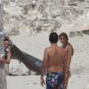 Exclusif - Michelle Rodriguez en vacances avec Mohammed Al Turki et d'autres amis à Formentera, le 9 août 2015.