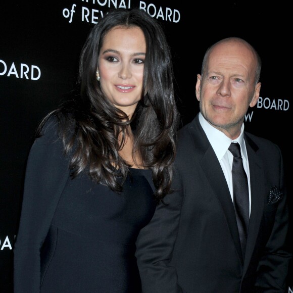 Emma Heming et Bruce Willis au gala "National Board of Review" à New York, le 6 janvier 2015