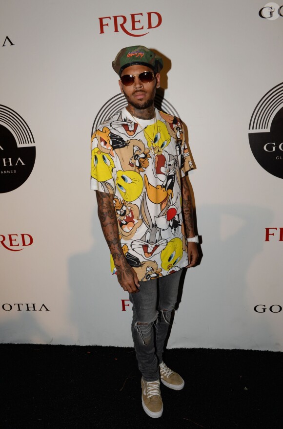 Exclusif - Chris Brown en concert au Gotha club à Cannes le 30 juillet 2015.  