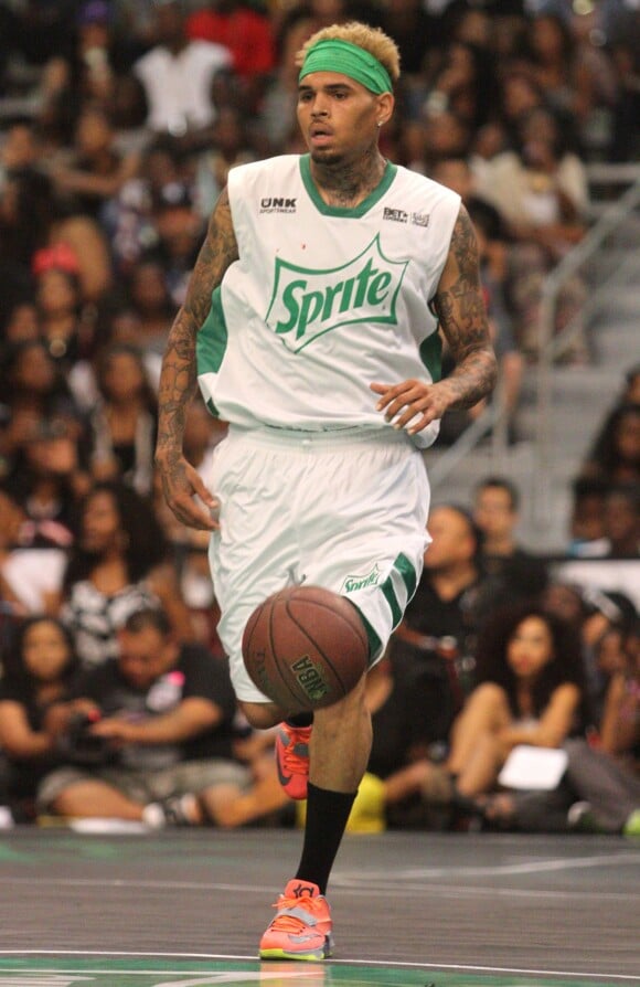 Chris Brown - Match de basket "Sprite Celebrity Basketball Game" à Los Angeles le 27 juin 2015.  
