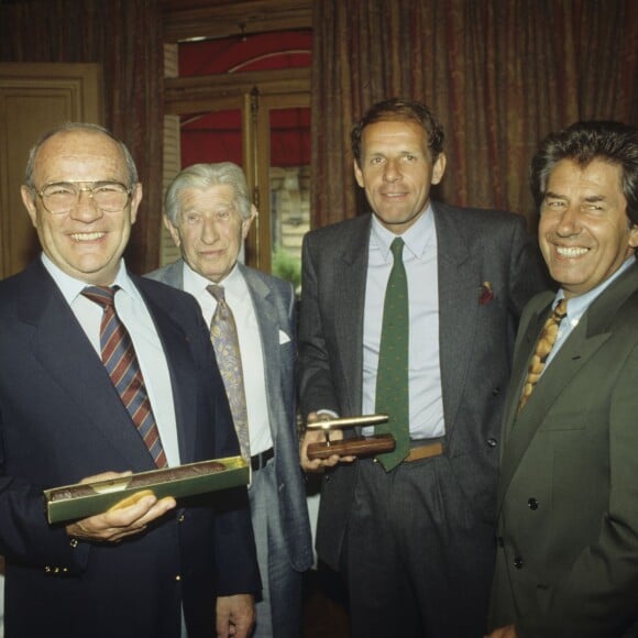 Guy Ligier, Patrick Poivre d'Arvor et Philippe Gildas à Paris en juin 1991.