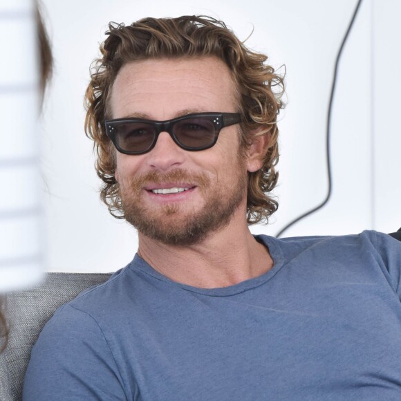 Exclusif - Simon Baker - People sur la plage du Majestic à Cannes le 14 mai 2015 - 68e Festival Internationale du Film de Cannes 2015.