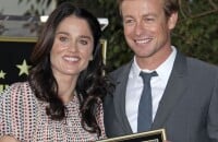 Simon Baker, reçoit son étoile sur le Walk of Fame à Hollywood le 14 fevrier 2013 accompagné par Robin Tunney.