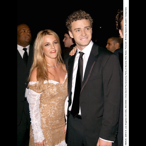 Britney Spears et Justin Timberlake assisent à la soirée de pré-nomination des Grammy à Los Angeles, le 26 février 2002.