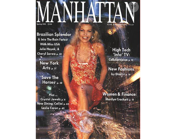 Julie Hayek, Miss USA 1983 et dauphine de Miss Univers 1983, en couverture du magazine Manhattan