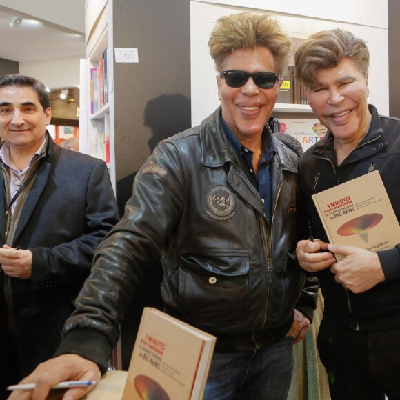 Les jumeaux Grichka et Igor Bogdanoff (Bogdanov) - Salon du livre à la porte de Versailles à Paris le 22 mars 2015